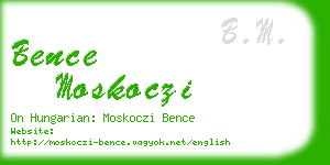 bence moskoczi business card